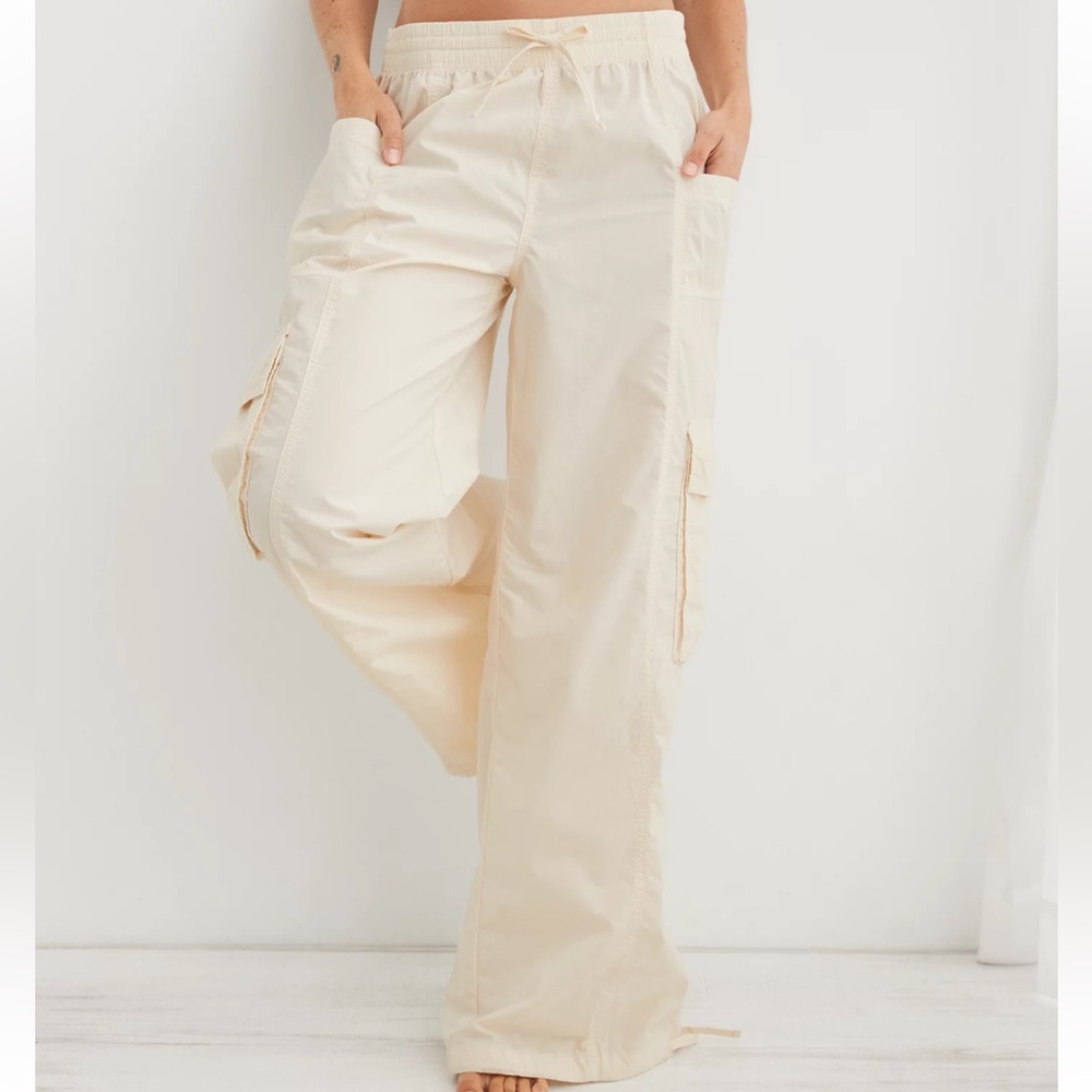Aerie High Waisted Go-For-It Baggy Cargo Pant, NWOT